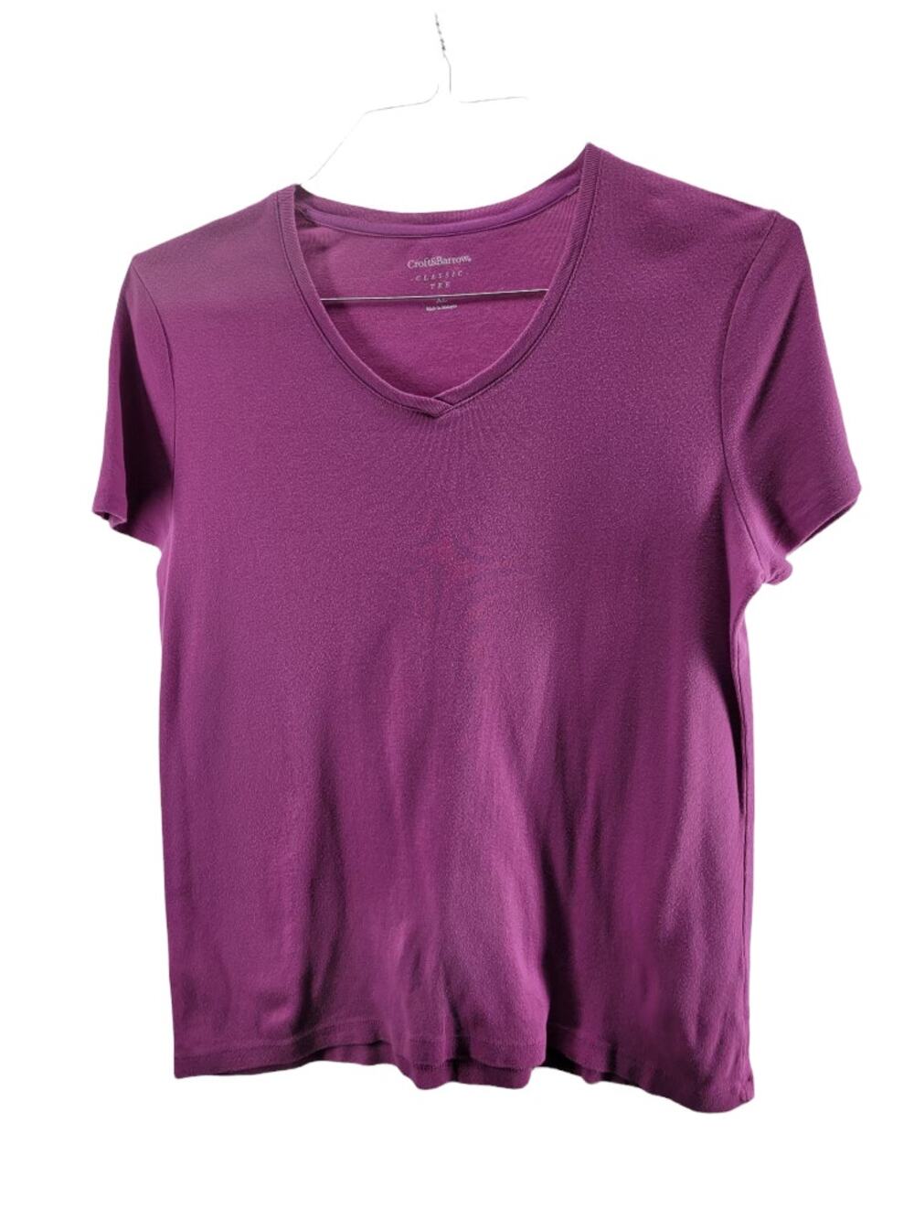 Croft & Barrow Violet Purple Short Sleeve Classic Tee Women's Size XL
